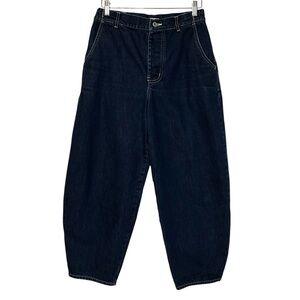 Kowtow Balloon Leg Jeans Dark Blue Small Organic Cotton Minimalist Contemporary